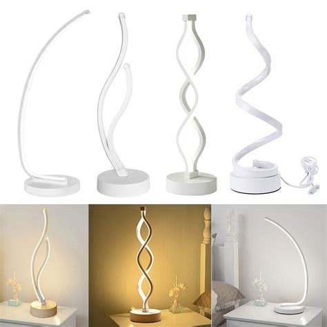 Lampe Poser Lampe Led En Spirale Incurv E Au Design Moderne Luminaire