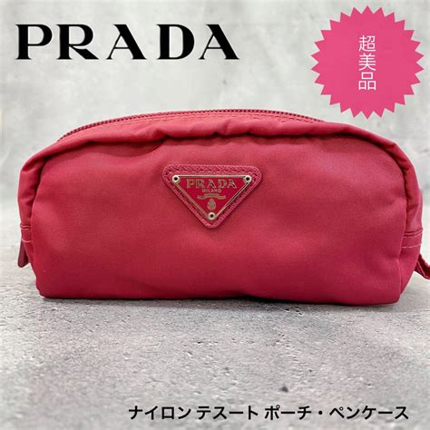 【についての】 超美品 Prada プラダ ナイロン テスート レザー ポーチ ペンケース Awn6r M44870360752 ポーチ