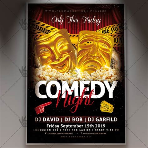 Download Comedy Night Flyer - PSD Template | PSDmarket