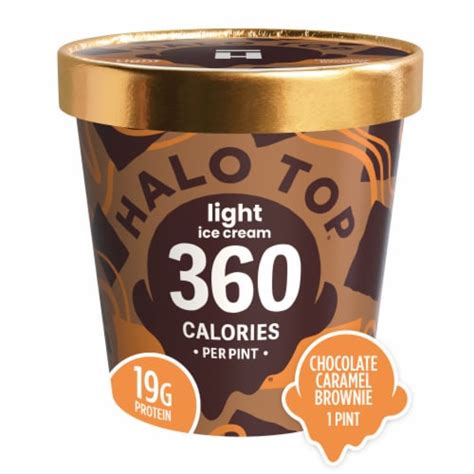 Halo Top Chocolate Caramel Brownie Light Ice Cream Pint Kroger