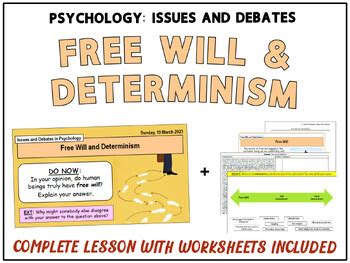 Psychology - FREE WILL AND DETERMINISM [FULL LESSON] by JB Resources