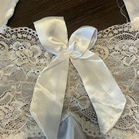 White Lace Halter Top Babydoll Lingerie Dress Depop