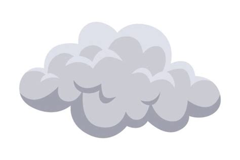 Grey Cloud Vector Illustration Drawing Graphic By Pch Vector