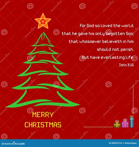 Christmas Holy Bible Verse John 316 Stock Vector Illustration Of