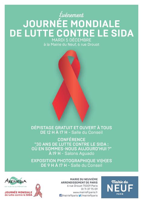 Journ E Mondiale De Lutte Contre Le Sida Mardi D Cembre Mairie Du E