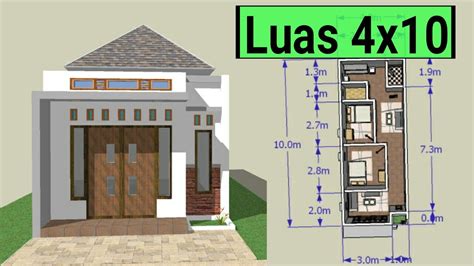 rumah ukuran  meter rumah minimalis youtube