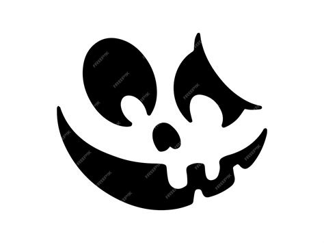 Premium Vector | Pumpkin or Ghost Halloween Spooky Face