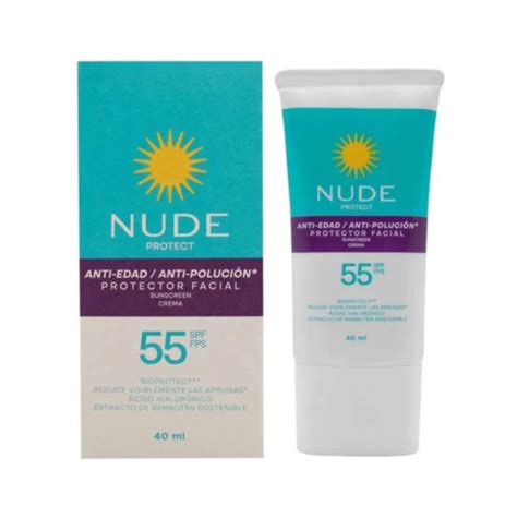 Protector Solar 55 Fps Antiedad Antipolucion Nude Lolastore
