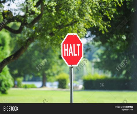 Halt Stop Road Sign Image And Photo Free Trial Bigstock