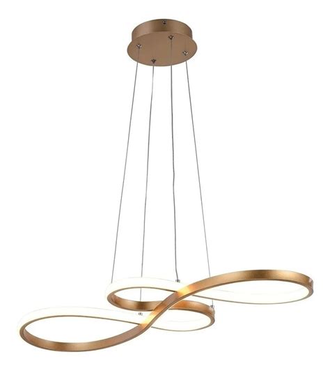 Lustre Pendente Led W Dourado Design Moderno K Frete Gr Tis