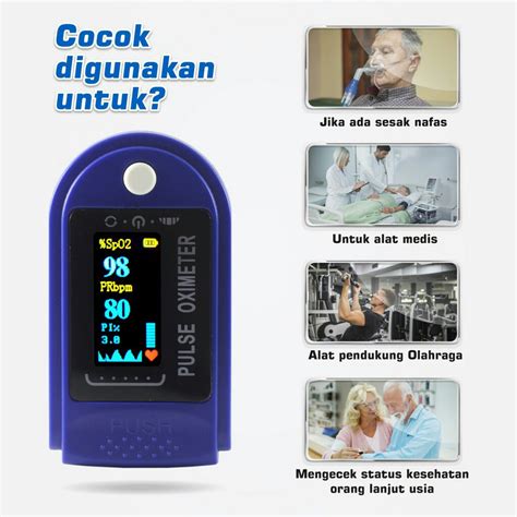 Jual Oxymeter Oksimeter Fingertip Pulse Oksigen Meter SpO2 Shopee