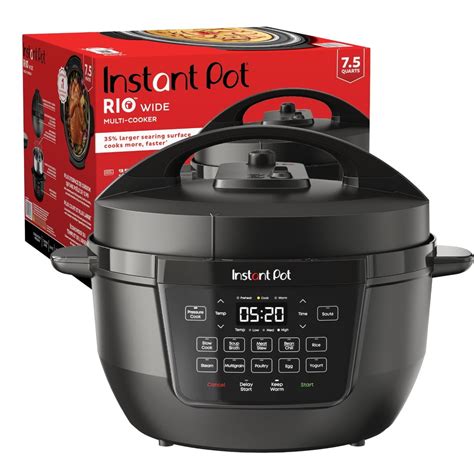 instant pot rio    electric multi cooker wide base  qt black
