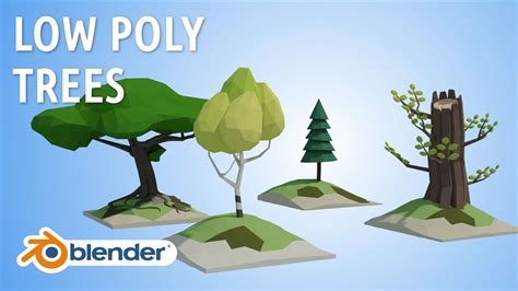 Low Poly Trees Made With Blender 3d Youtube