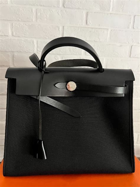 Hermes Sac Herbag Zip Toile Militaire Noir Carousell