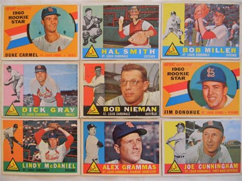 25 Topps 1960 St Louis Cardinals Baseball Cards EBay