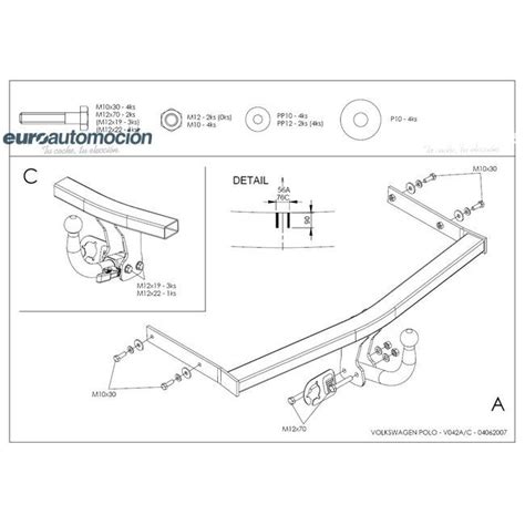 Enganche De Remolque Extra Ble Horizontal Galvanizado Para Volkswagen