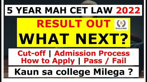 What Next After Cet Result Year Mh Cet Law Cut Off