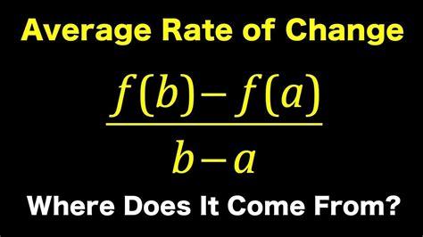 Rate Of Change Formula