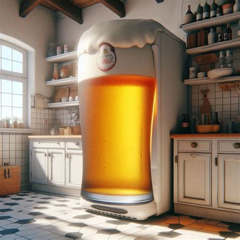 Beer Glass-Shaped Beer Fridge: Keeping Your Brews Cool in Style - LuxArts