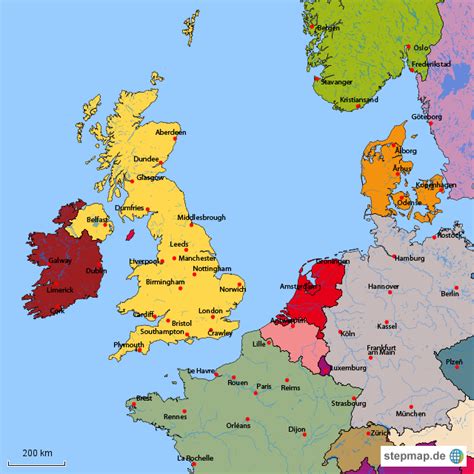 Stepmap Englandreisemai Hsu Landkarte F R Europa