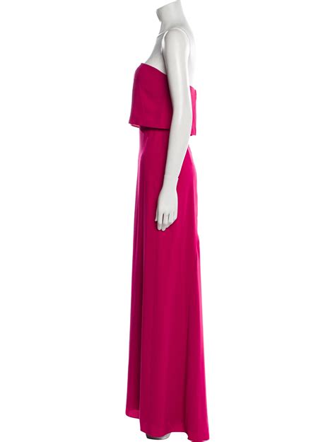 Halston Heritage Strapless Long Dress Pink Dresses Clothing