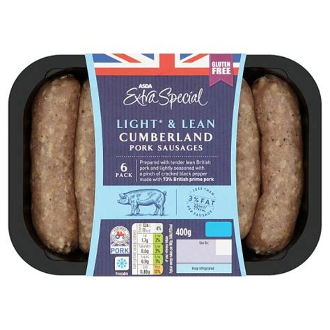 Asda Extra Special Light Lean Cumberland Pork Sausages G