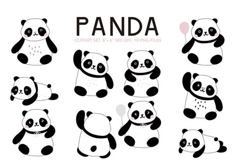 Onlinelabels Clip Art Panda Love Letter Riset