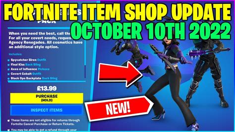 Fortnite Item Shop NEW AGENCY RENEGADES PACK October 10th 2022