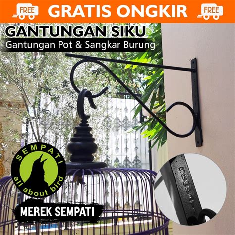 Jual Gantungan Pot Bunga Tanaman Hias Lampu Taman Siku Cantolan Sangkar