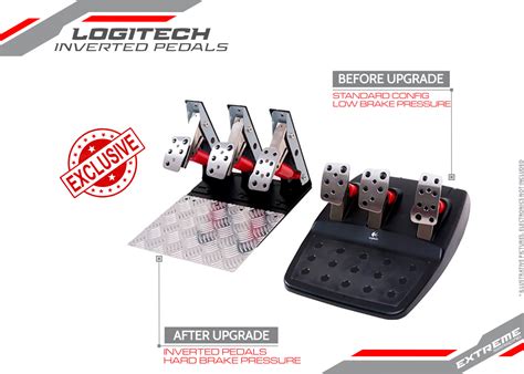 Inverted Pedals Logitech G25 G27 G29 G920 And G923 Upgrade