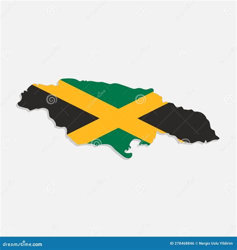 Mapa De La Bandera De Jamaica Ilustraci N Del Vector Ilustraci N De