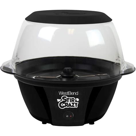 West Bend Stir Crazy 6 Oz Black Electric Hot Oil Popcorn Popper