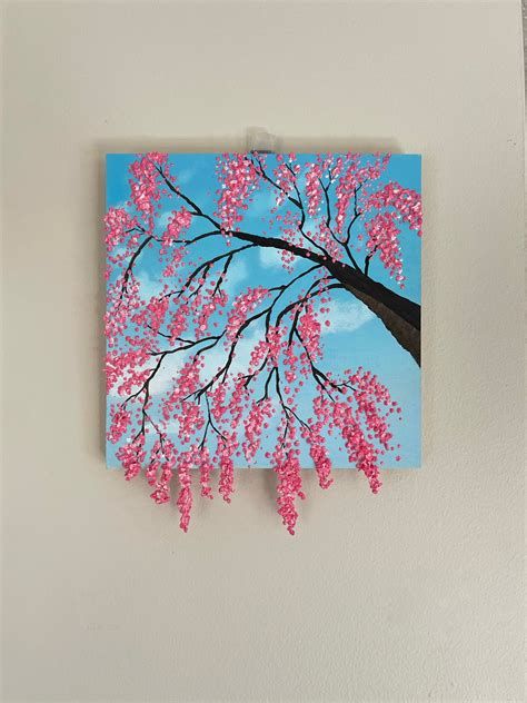 Cherry Blossom Tree Painting On Wall