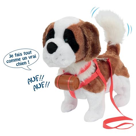 En G N Ral Menacer Pas Petit Chien Robot Peluche Mosqu E Blanc Organiser