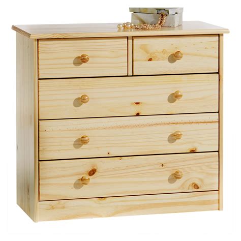 Commode En Pin RONDO 2 3 Tiroirs Vernis Naturel Mobil Meubles