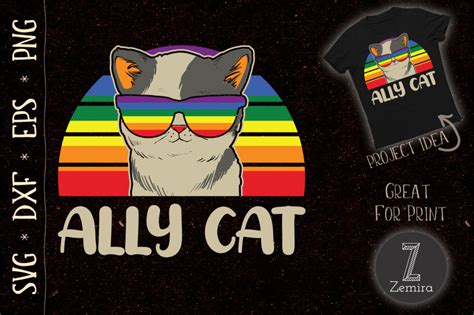 Nonbinary Gay Pride Cat Lgbt Sunglasses By Zemira Thehungryjpeg
