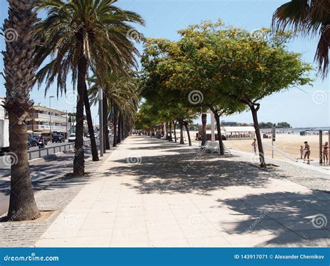 Pedestrian Promenade The City Of Cambrils Editorial Photo Image Of