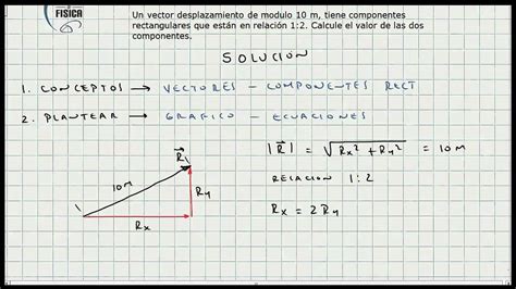 Calculo Componentes Rectangulares De Un Vector Ejercicio No Youtube