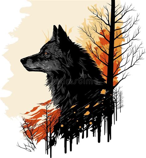 Black Wolf Drawing