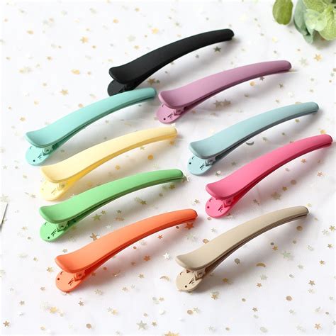 Hair Clips For Styling Non Slip Colorful Plastic Duckbill Alligator