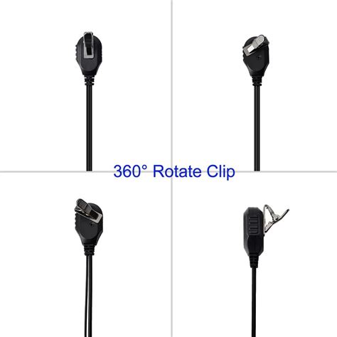 G Shape Walkie Talkie Earpiece PTT Mic 2 Pin Security Radio Headset