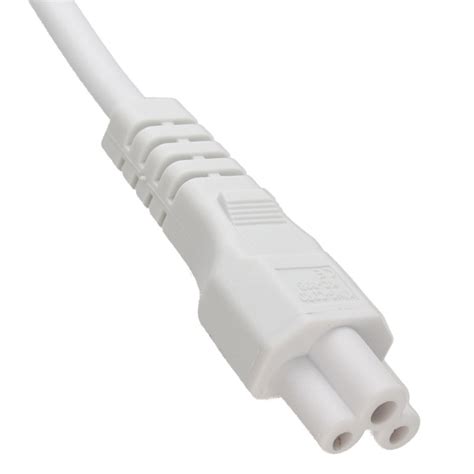 Swiss 3 Pin Sev 1011 To Cloverleaf C5 H05vv F 5a Mains Power Cable White 2m