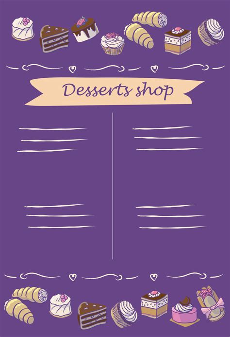 Dessert Menu Templates