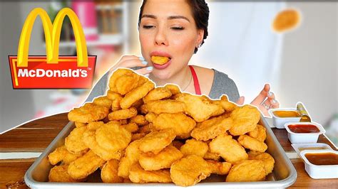 100 Mc Donalds Chicken Nugget Challenge 먹방 Sas Asmr Mukbang Youtube