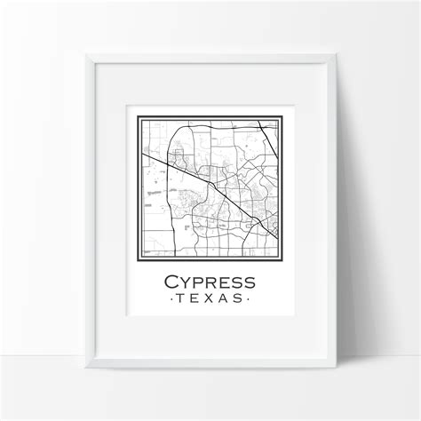 Cypress Texas Map digital Download - Etsy