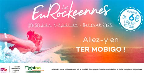 Eurockéennes 2023 allez y en train à partir de 6 Info Jeunes BFC