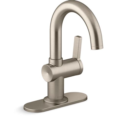 Kohler Premise Vibrant Brushed Nickel Single Hole 1 Handle Watersense Bathroom Sink Faucet With