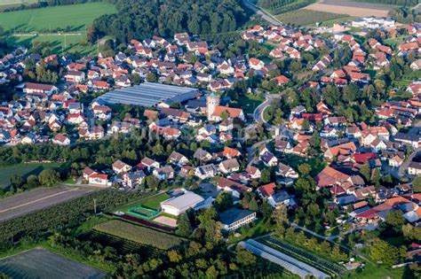 Zusenhofen Von Oben Dorf Ansicht Am Rande Von Feldern In Zusenhofen