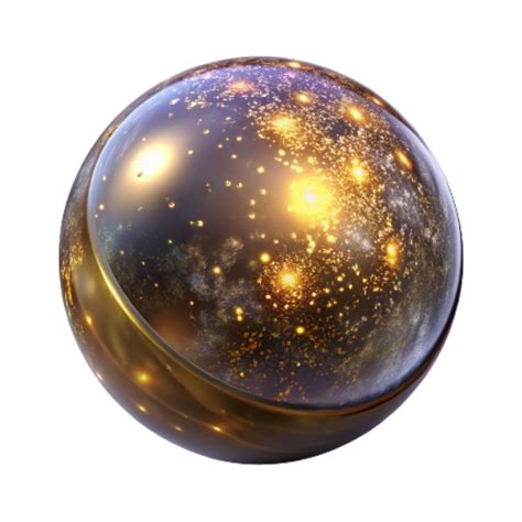 stunning vintage Glowing Orb with Sparkling Particles Transparent
