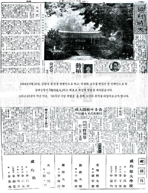 성대신문 60주년 기념특집호